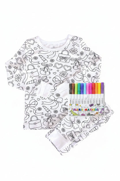 Colorable Two Piece Bamboo Pajama Set | Material Girl