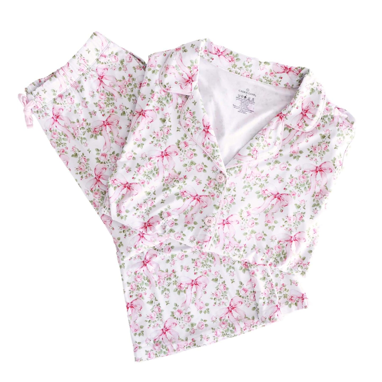 Girl's Two Piece Flare Lounge Set | Bows in Bloom