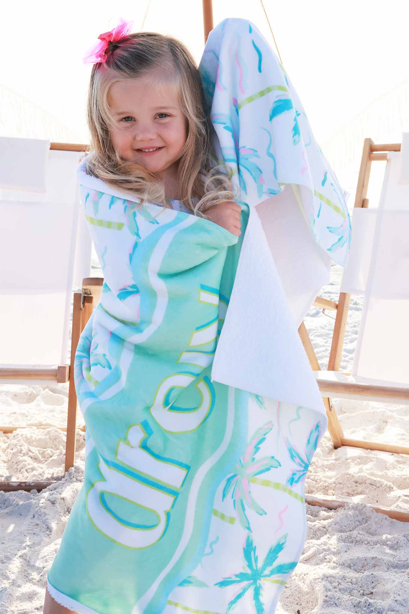 Blue Lagoon Personalized Kids Beach Towel