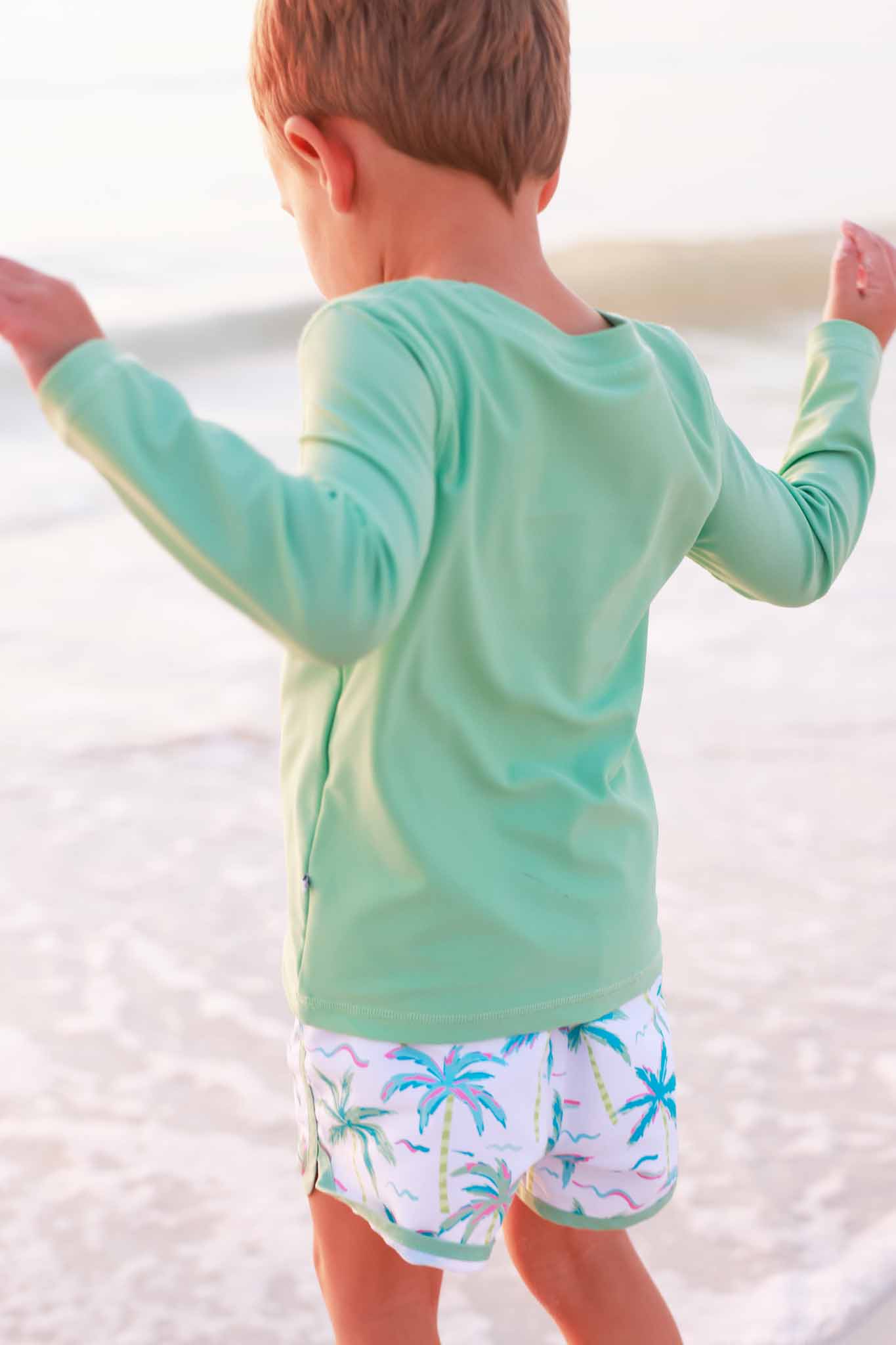 Long Sleeve Rash Guard Shirt | Tropical Green