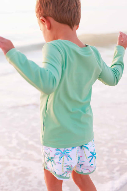 Long Sleeve Rash Guard Shirt | Tropical Green