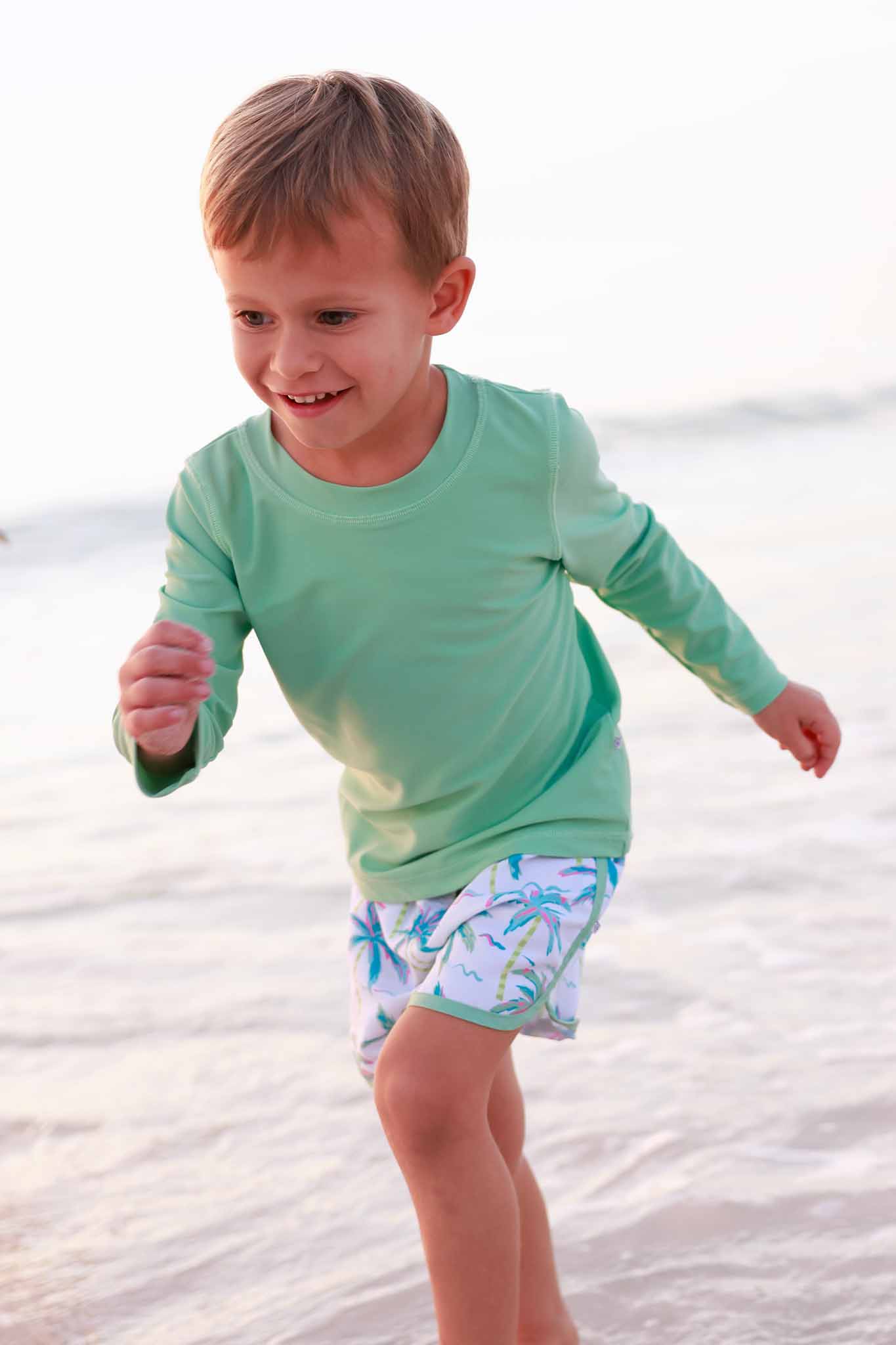 Long Sleeve Rash Guard Shirt | Tropical Green