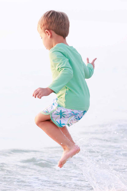 Long Sleeve Rash Guard Shirt | Tropical Green
