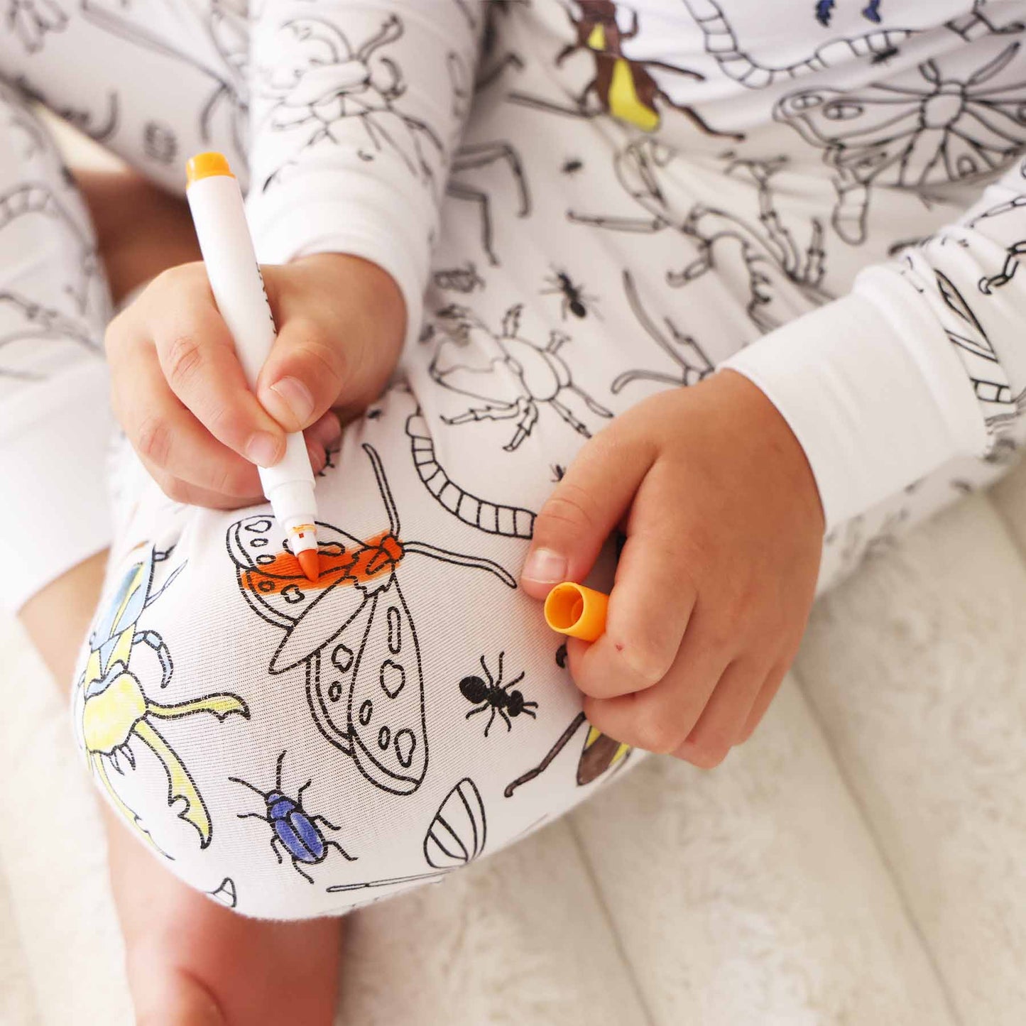 Colorable Two Piece Pajama Set | Doodle Bugs