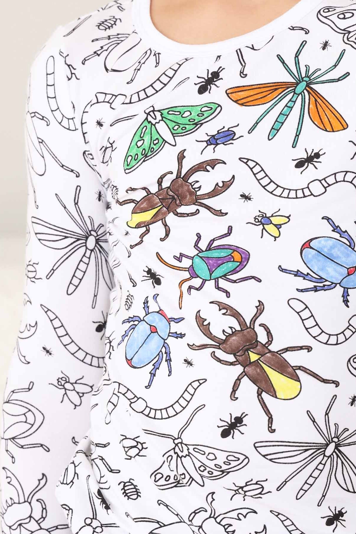 Colorable Two Piece Pajama Set | Doodle Bugs