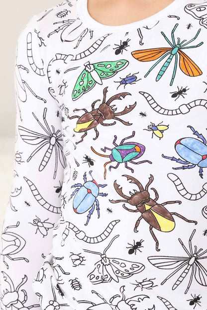 Colorable Two Piece Pajama Set | Doodle Bugs