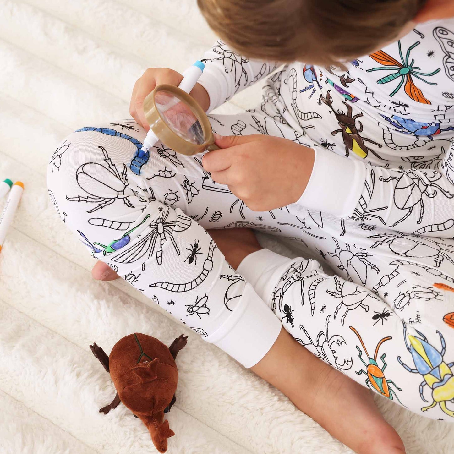 Colorable Two Piece Pajama Set | Doodle Bugs