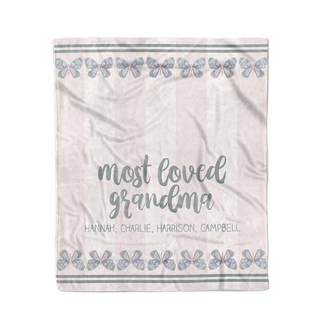Personalized Blanket | Grandma's Butterfly Love