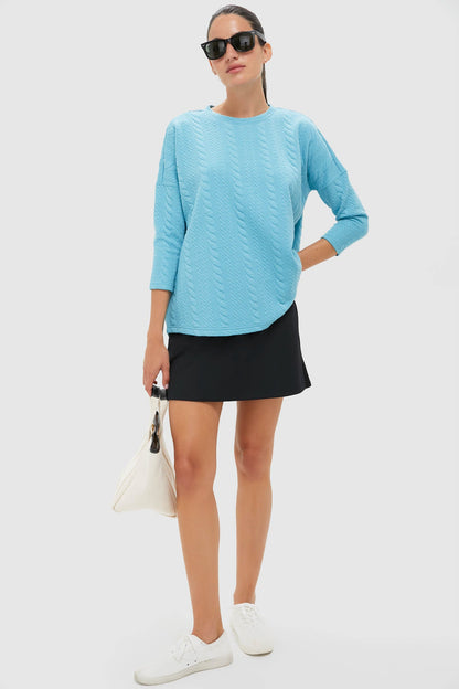 Bright Blue Cable Ally Swing Sweatshirt