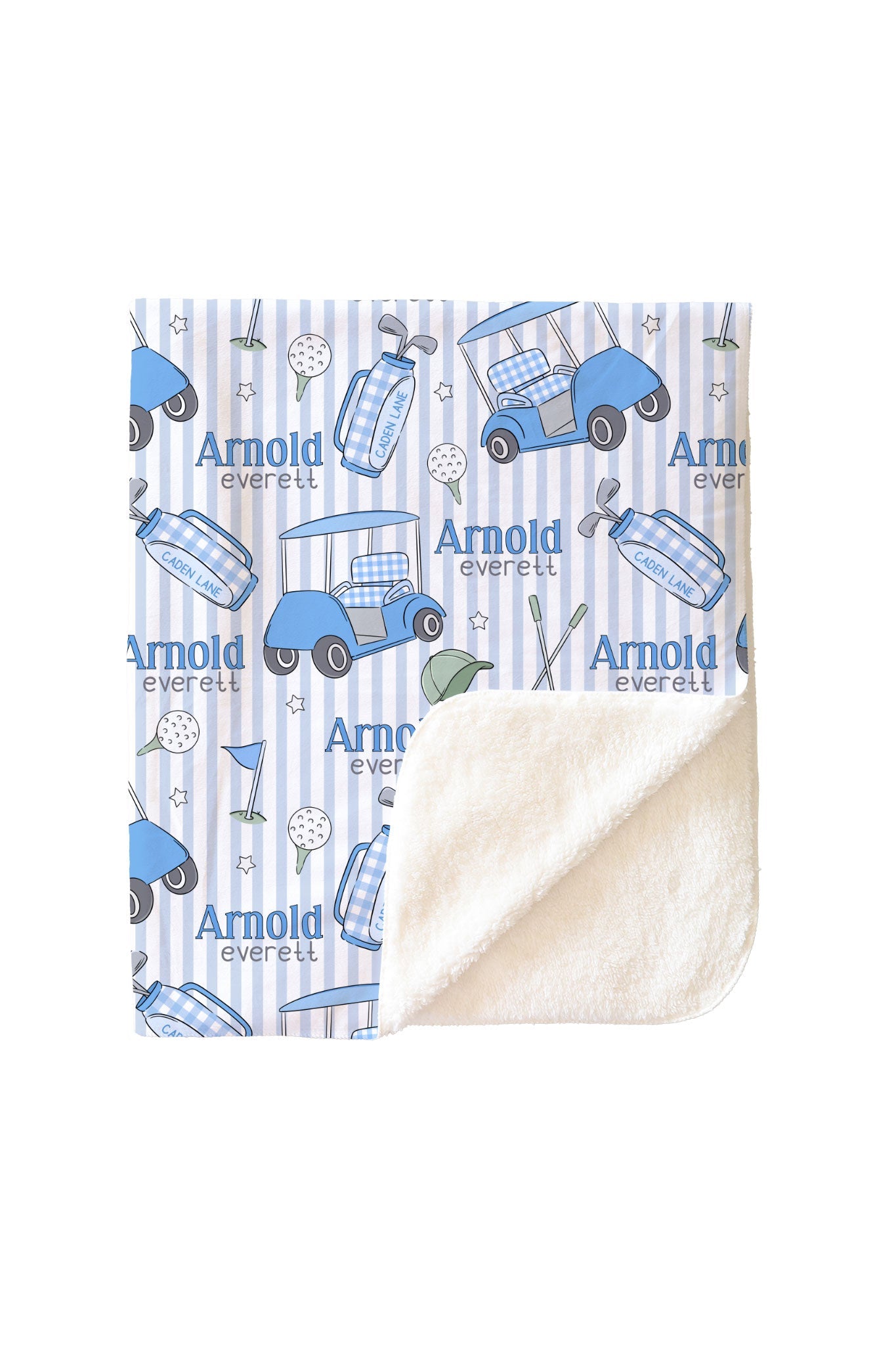 Personalized Kids Blanket | Caddie Crew Blue