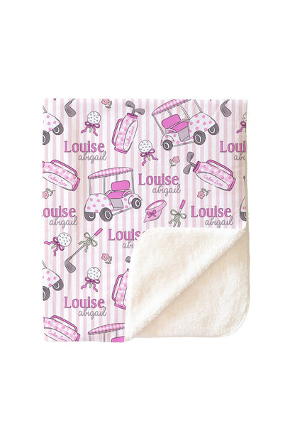 Personalized Kids Blanket | Caddie Crew Pink