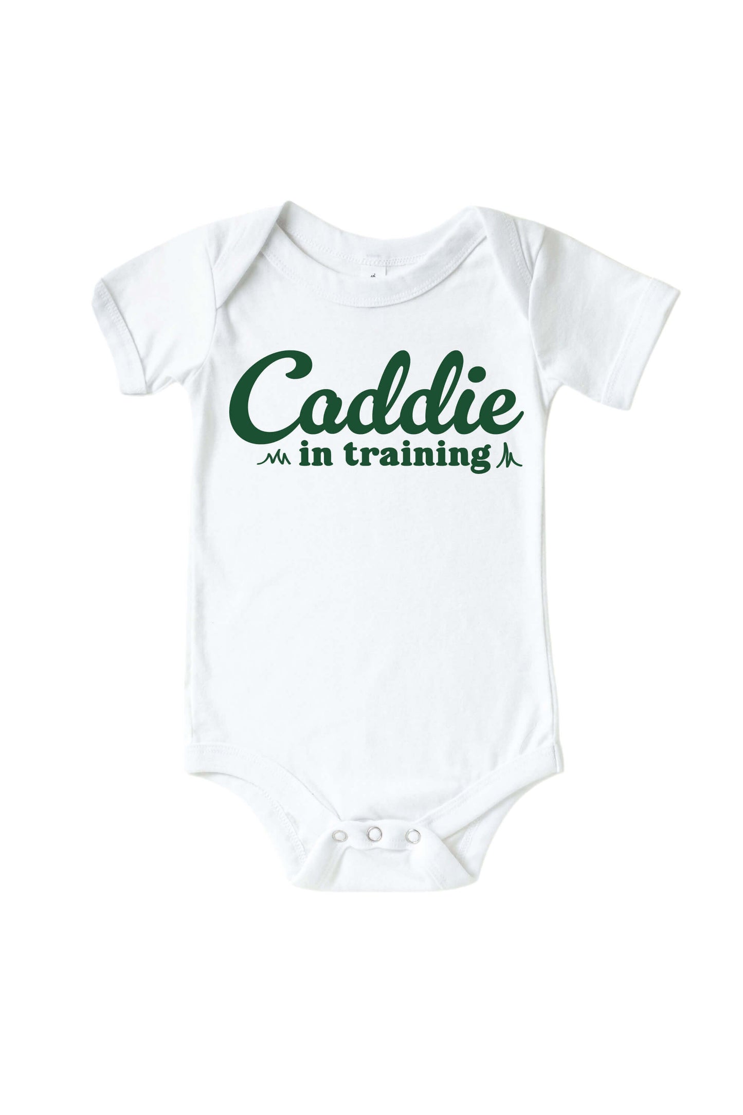 Caddie In Training Graphic Bodysuit & Kids Tee | White