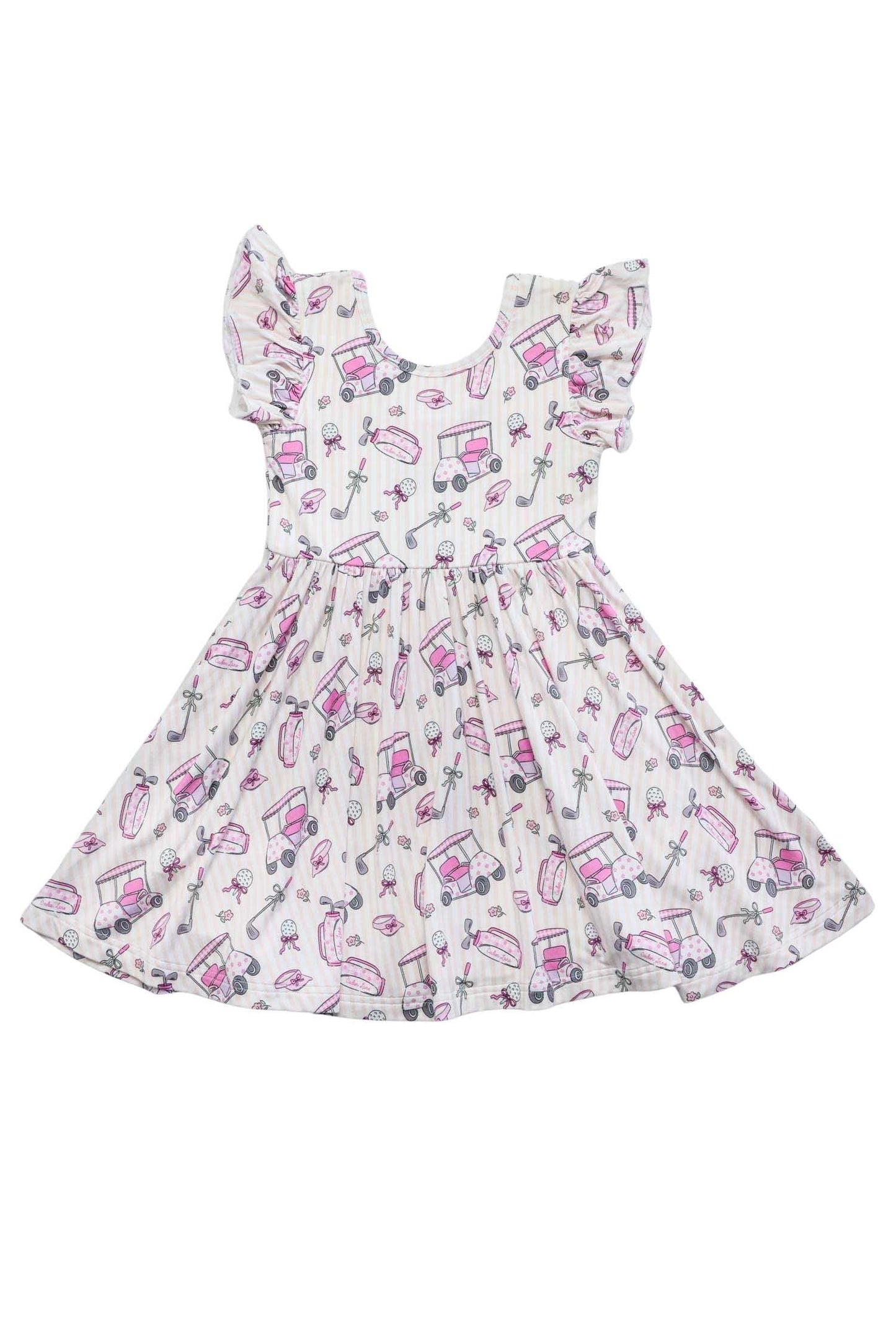 Girls' Ruffle Twirl Dress | Caddie Crew Pink