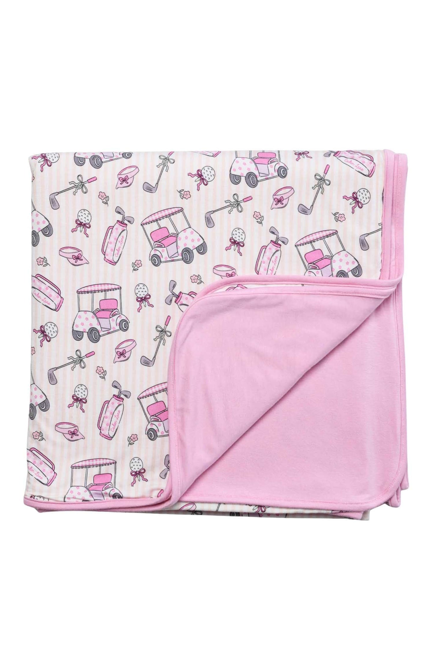 Double Sided Bamboo Blanket | Caddie Crew Pink