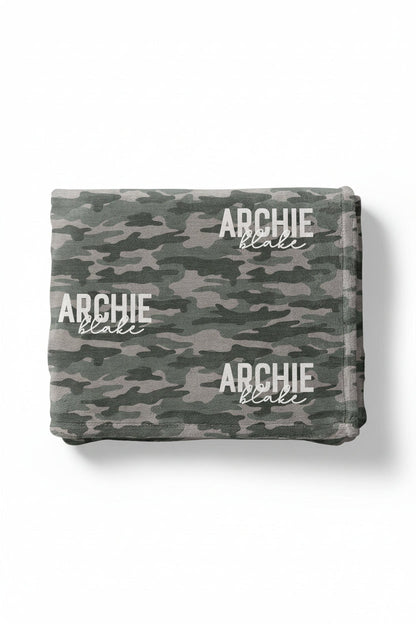 Camo Crew Personalized Kids Blanket