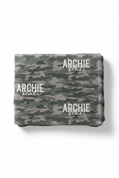 Camo Crew Personalized Kids Blanket