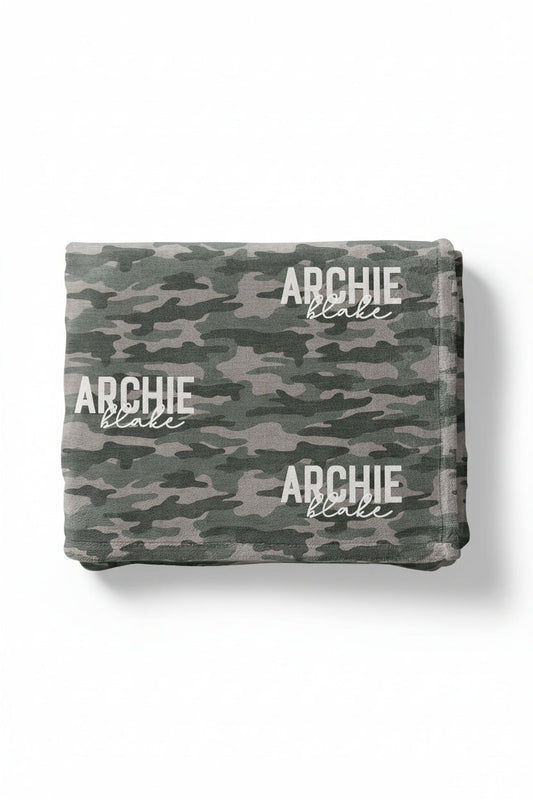 Camo Crew Personalized Kids Blanket