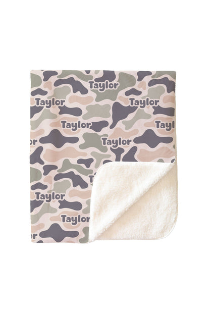 Personalized Kids Blanket | Camo Cutie