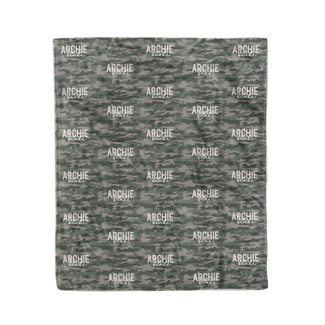 Camo Crew Personalized Kids Blanket