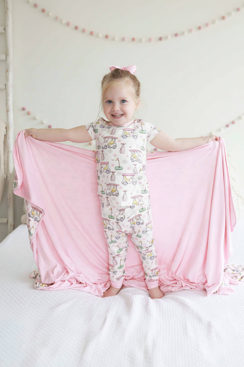 Country Club Cuties Two Piece Pajama Set | Pink