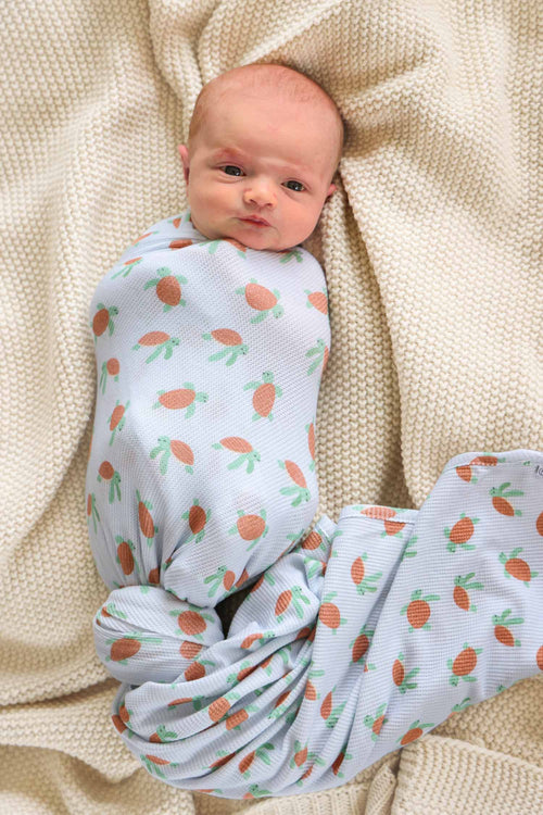 Bamboo Waffle Oversized Swaddle Blanket | Coastal Cruisers