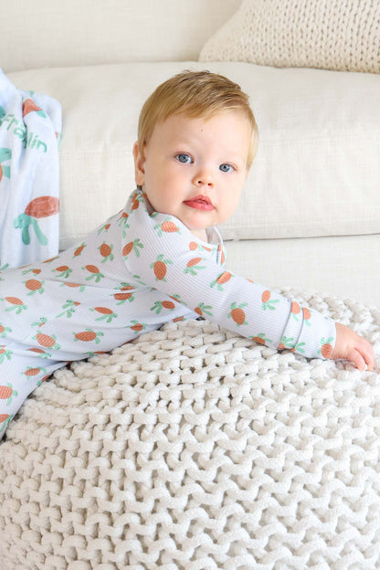 Bamboo Waffle Convertible Zip Romper | Coastal Cruisers