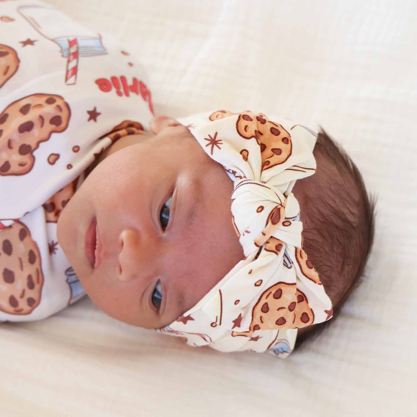 Cookie Cuddles Knit Large Bow Headwrap