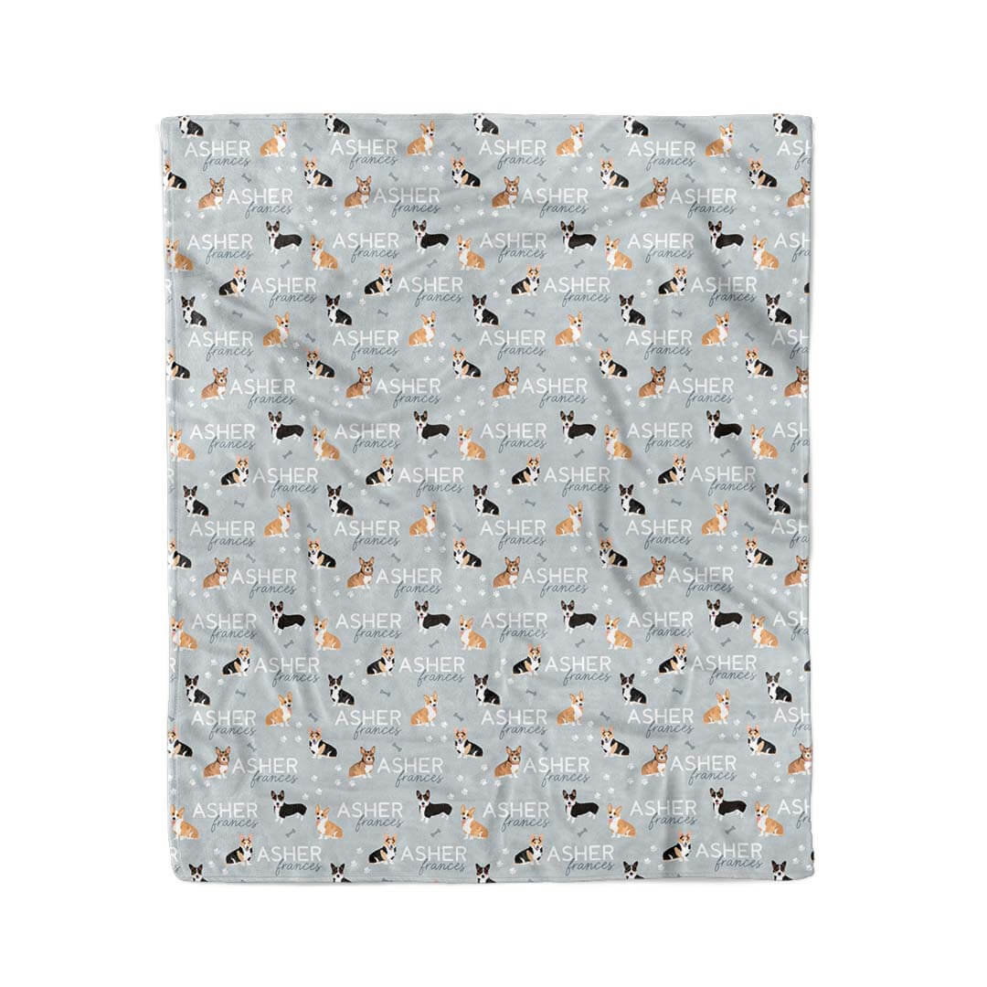 Personalized Kids Blanket | Corgi
