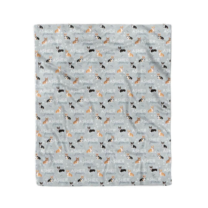 Personalized Kids Blanket | Corgi