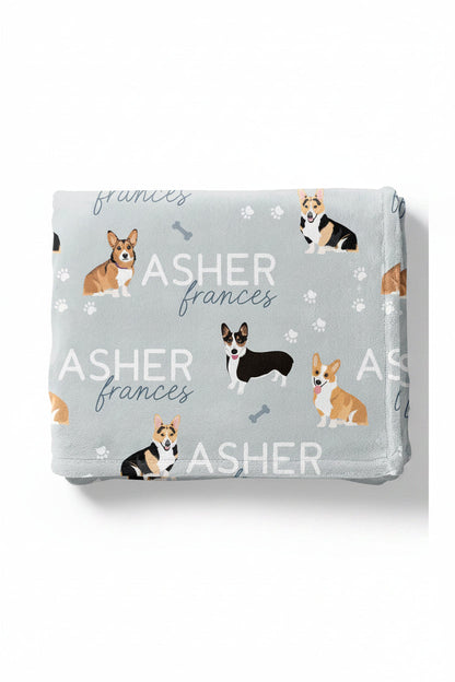 Personalized Kids Blanket | Corgi