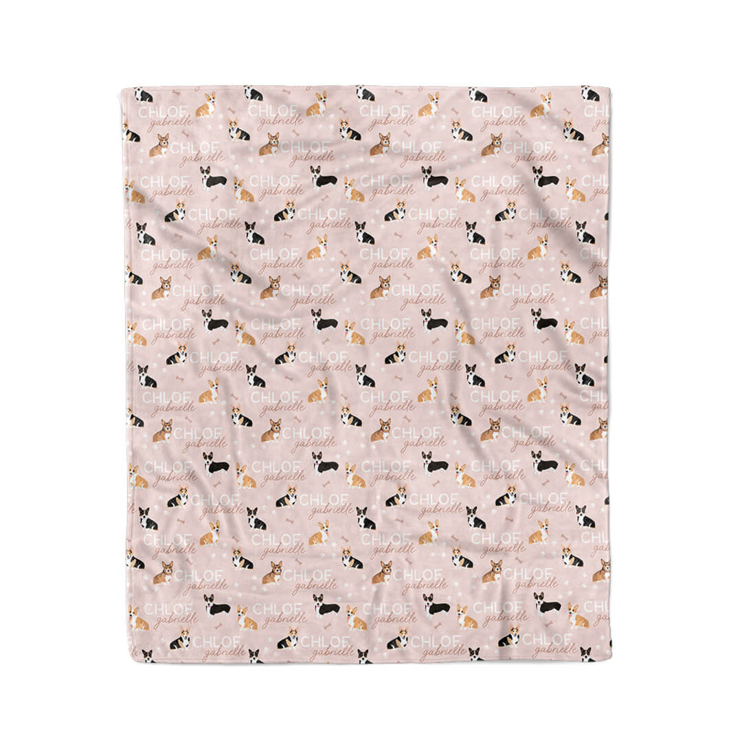 Personalized Kids Blanket | Corgi