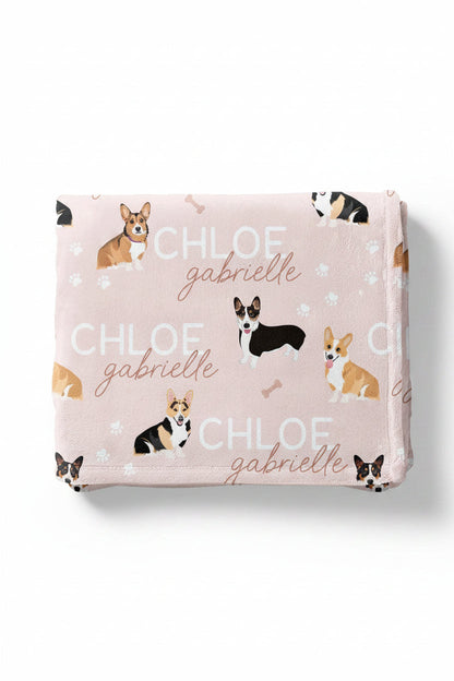 Personalized Kids Blanket | Corgi