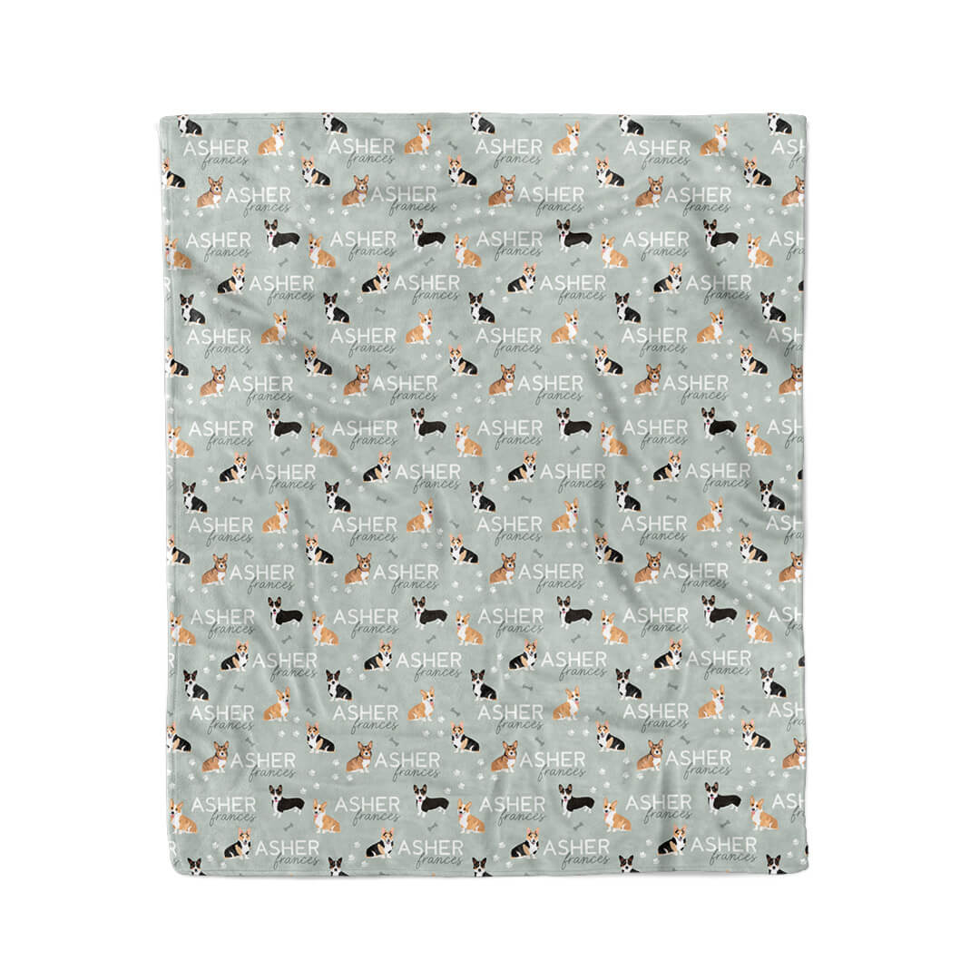 Personalized Kids Blanket | Corgi