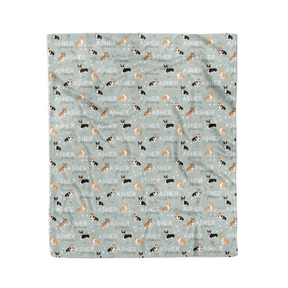 Personalized Kids Blanket | Corgi