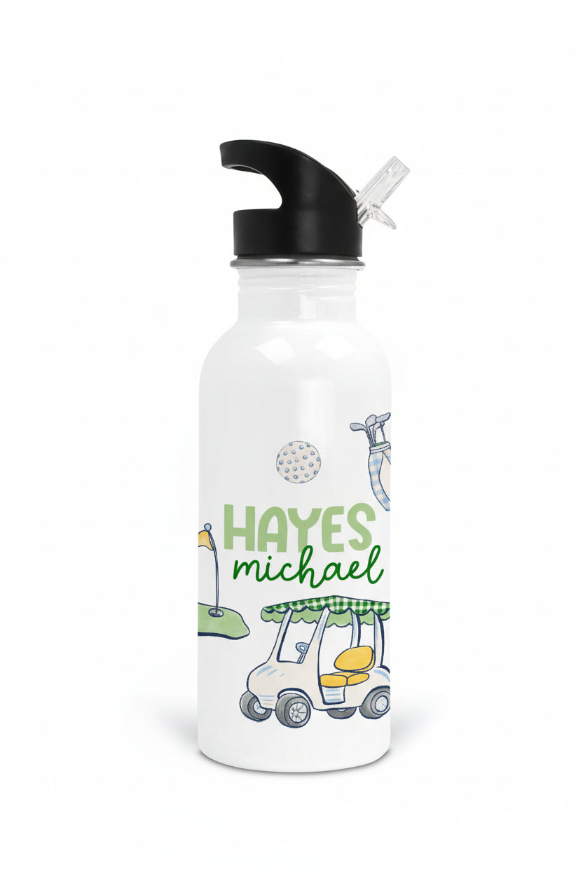 Country Club Cuties Personalized Kids Water Bottle | Blue