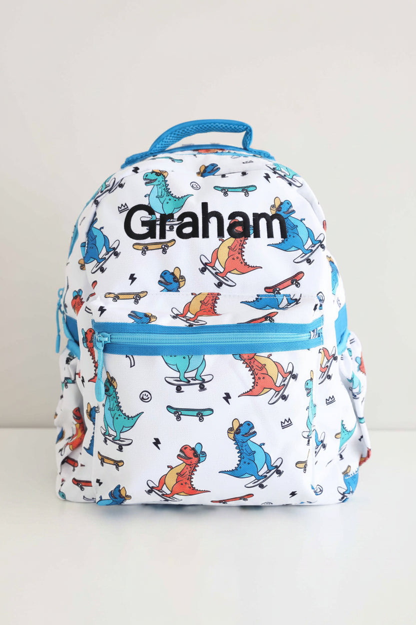 Kids Embroidered Backpack | Totally T-Rex