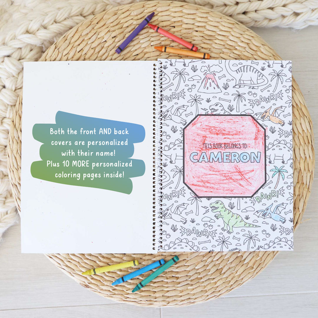 Personalized Coloring Book | Jurassic Playground