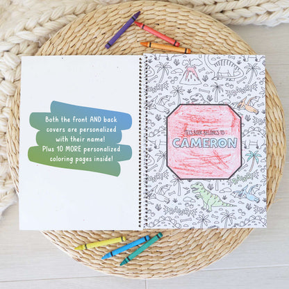 Personalized Coloring Book | Jurassic Playground