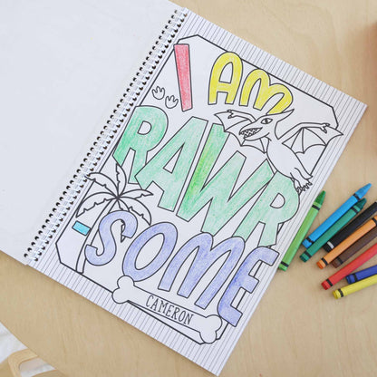 Personalized Coloring Book | Jurassic Playground