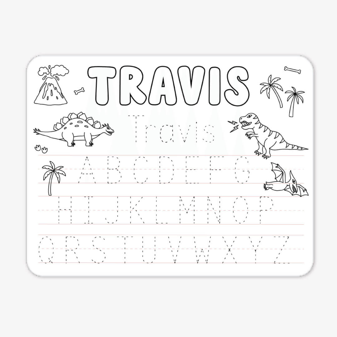 Kids Personalized Whiteboard | Jurassic Playground