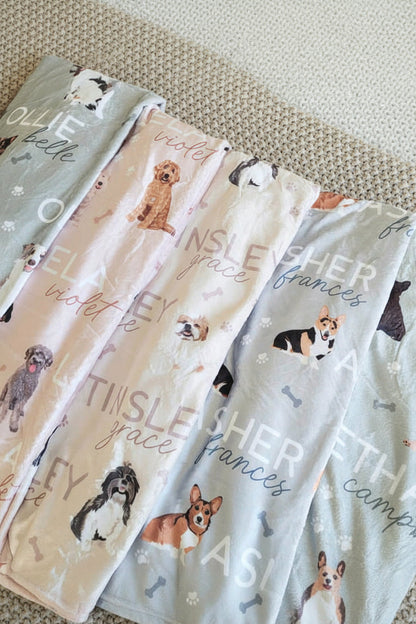 Personalized Kids Blankets | Dog Breeds - Part 1