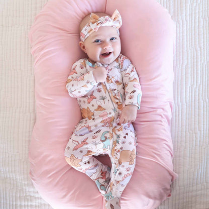 Dolly's Dinos Knit Large Bow Headwrap