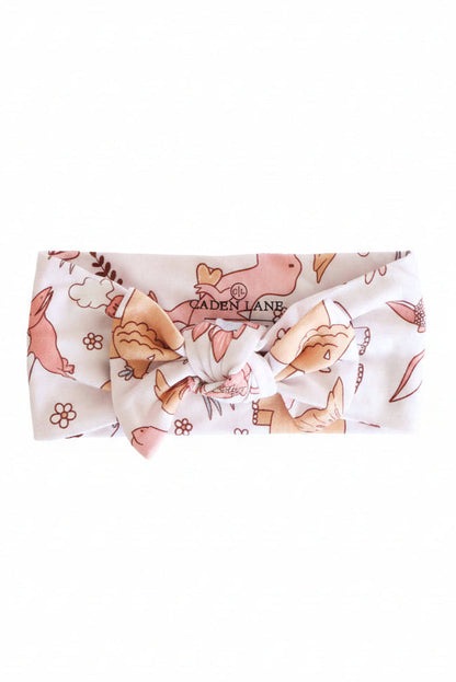 Dolly's Dinos Knit Large Bow Headwrap