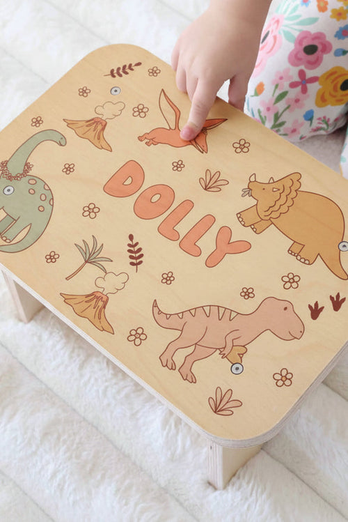Kids Personalized Step Stool | Dolly's Dinos