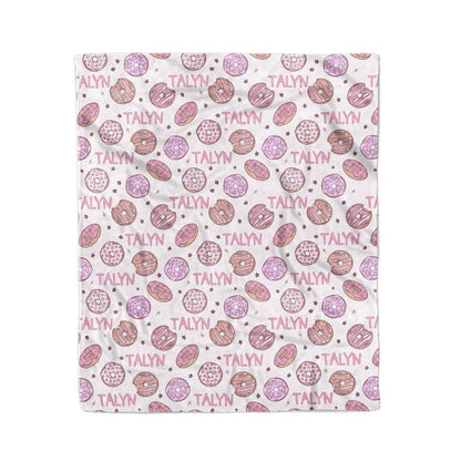Donut Shop Personalized Kids Blanket | Pink