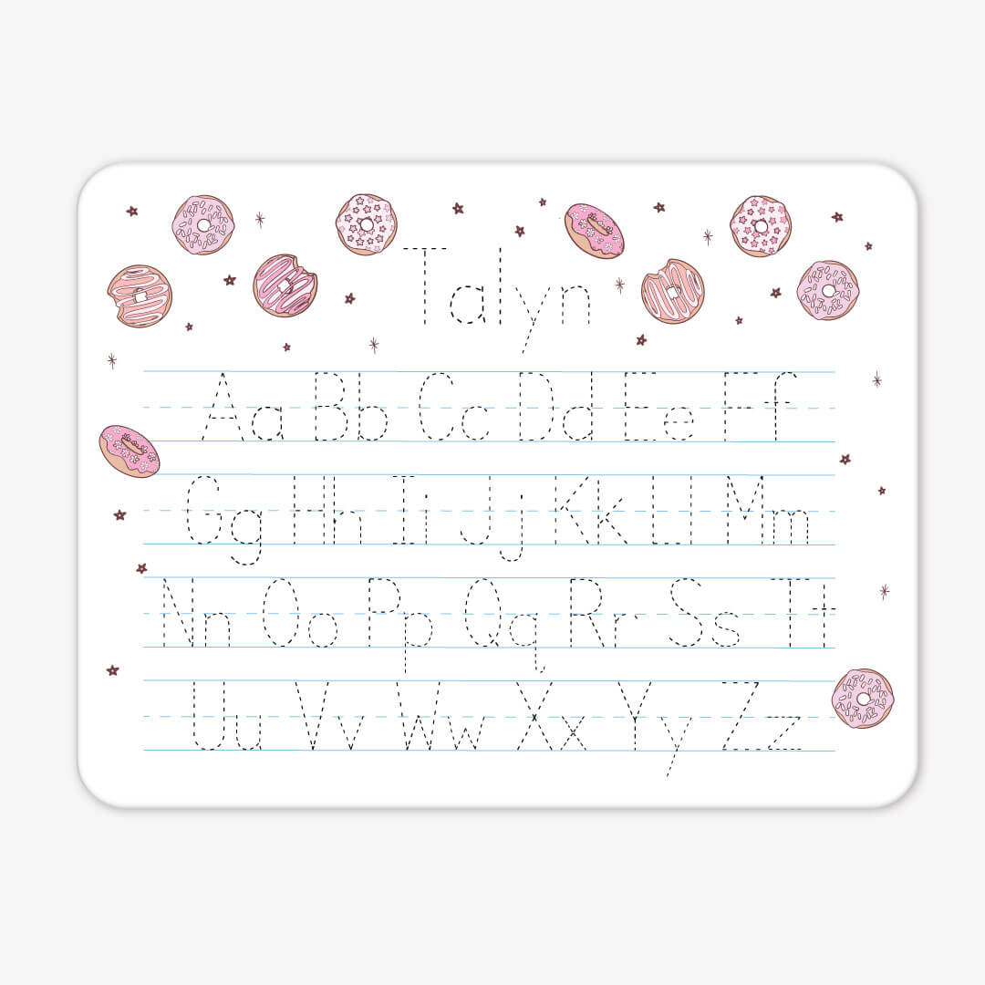 Kids Personalized Whiteboard | Donut Shop Pink