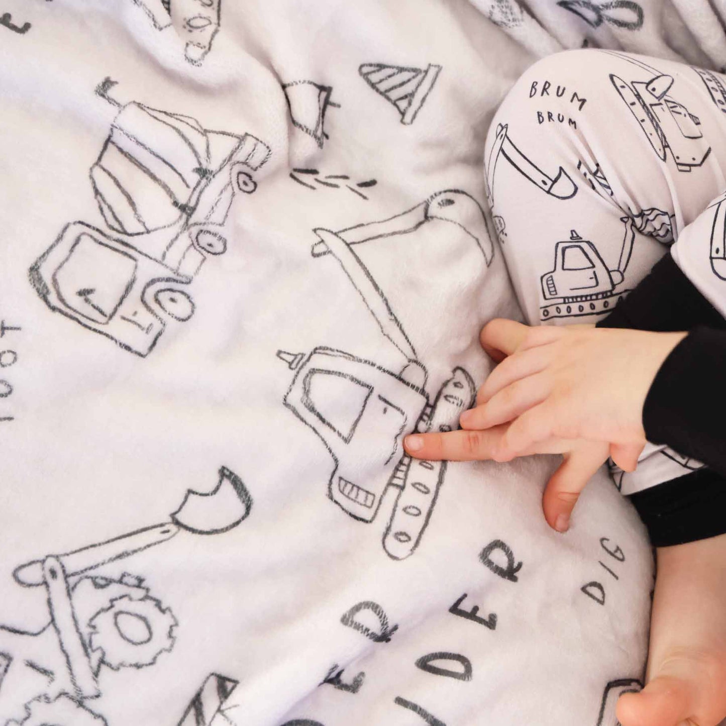 Doodle Dozers Personalized Kids Blanket