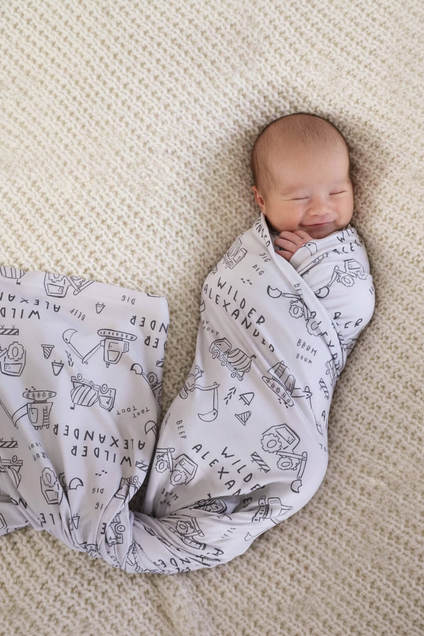 Doodle Dozers Personalized Swaddle Blanket