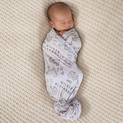 Doodle Dozers Personalized Swaddle Blanket