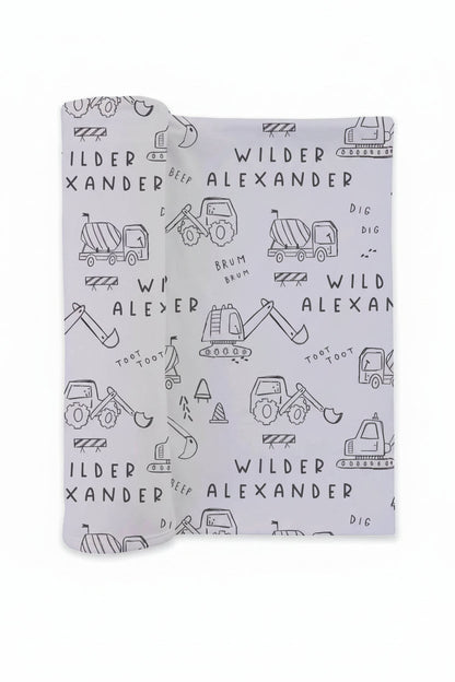 Doodle Dozers Personalized Swaddle Blanket